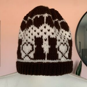 Handmade Cat Heart Beanie